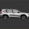 Modern Silver SUV With Sleek Exterior Design Black Wheels And Roof Panel