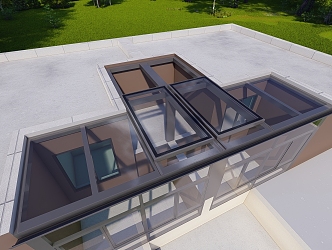 Translatable skylight on sun room 3d model