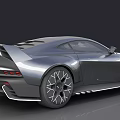 Silver Modern Sports Car With Sleek Body Large Alloy Wheels And Unique Grille