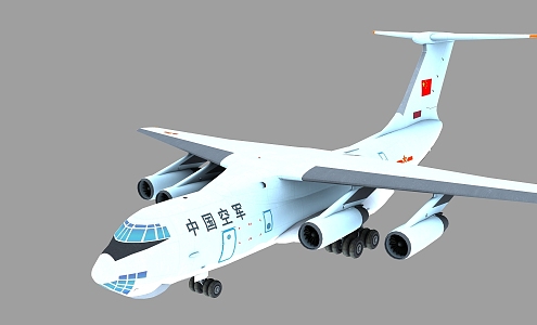 Il 76 transport aircraft Il 76 IL76 transport aircraft large transport aircraft China transport aircraft 3d model