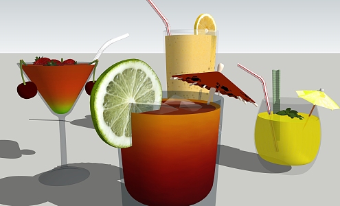 Modern Beverage Juice 3d model