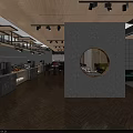 Modern Restaurant Interior Design With Green Plant Wall Wooden Ceiling And Comfortable Seats