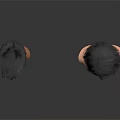 Male 3D Head Model With Female Counterpart On White Background And Reflection