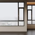 Modern Casement Windows Design With Aluminum Frame And Clear City View Interior