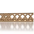 Golden Long Strip Decorative Panel with Hollow Arch Patterns for Home Living
