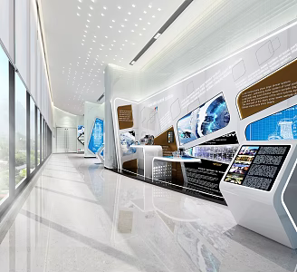 Modern Exhibition Hall 3d model