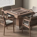 Chess and Card Table Mahjong Table and Chair 3d model