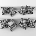 Black And Beige Linen Pillows With Soft Texture For Modern Home Decor