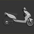 Scooter Motorcycle Two-wheeled Motocross Motorcycle Road Race Motorcycle Motor Vehicle 3d model