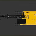 Yellow Tracked Excavator With Black Arm And Claw Construction Functional Vehicle