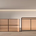 Modern retro style partition wood 3d model