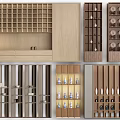 New Chinese Style Tea Cabinet Tea Rack Storage Rack Display Rack Tea Set Display Cabinet 3d model