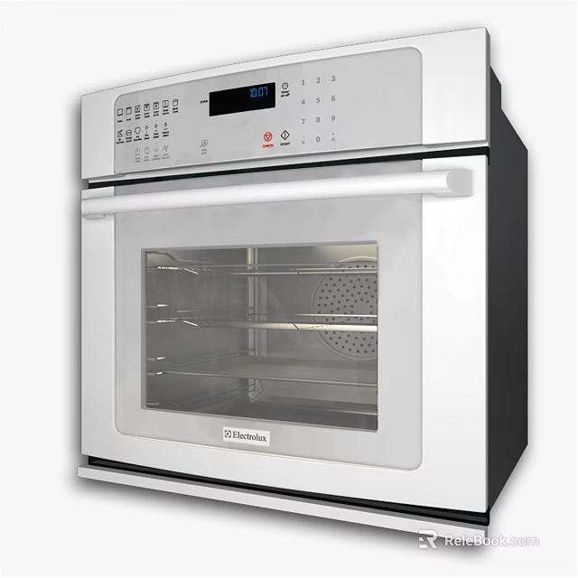 Steba Stainless Steel Electric Oven With Digital Display And Interior Racks Modern Kitchen Appliance 3d model 
