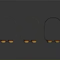 Three Gold Eyeglasses Adorned With Green Gemstones On Black Background Reflections