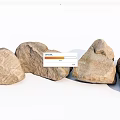 Natural Stone And Wood Materials For Decorative And Construction Projects 3d model
