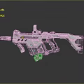 Futuristic Sci Fi Weapon With Advanced Barrel Grip Scope And Tactical Design 3d model
