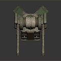 Turret Turntable Railgun Sci-fi Tower Defense Game Tower Defense Sci-fi Turret Game Turret Game Battery 3d model