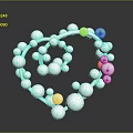 Shiny Silver Beaded Heart Shaped Fashion Accessory For Stylish Clothing Outfits