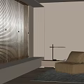 Modern Minimalist Interior Design With Brown Wooden Blinds On Window And Leather Sofa