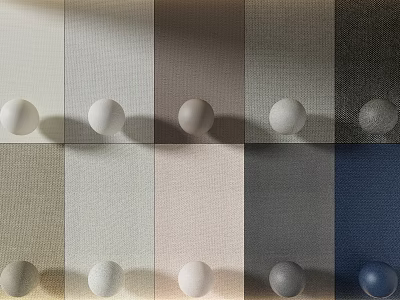 Wainscoting Samples Display Featuring Various Colors Different Textures and Decorative Balls 3d model