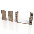 Rustic Wooden Gates And Fence Structures With Traditional Design Elements