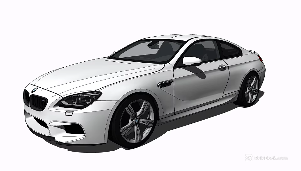 White Sports Car With Sleek Exterior Design And Aerodynamic Body Features 3d model 