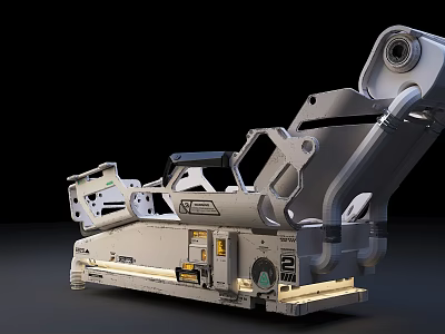 Medical Equipment Adjustable Hospital Bed With Metal Frame And Control Panel 3d model