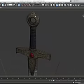 Big Sword of Courage Sword of Eternity Game Sword Tai Dao Cold Weapon Long Sword Low Face Number Low Model Simple Model Times Film and Television Level Super Realism 3d model
