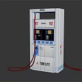 Public Facility Gas Pump with TARI GAS Brand 92 Octane Fuel Dual Nozzles and Hoses