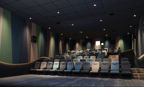 Modern Cinema Hall 3d model