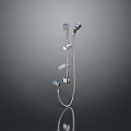 Chrome Plated Shower Hardware Tools With Fixed Head Handheld Sprayer And Hose