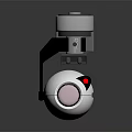 Projection Monitoring Device With Mechanical Arm White Spherical Body And Projection Lens