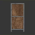 Modern Storage Cabinet With Metal Frame And Wooden Doors In Minimalist Design