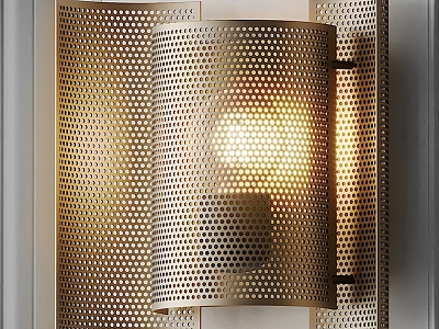 Light Luxury Metal Hollow Wall Lamp 3d model