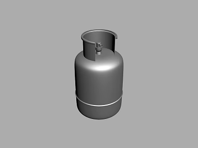 Industrial Gas Cylinder Equipment With Secure Valve And Cylindrical Structure Design 3d model