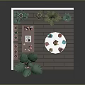 Indoor Plant Interior With Pink White Walls Monstera Sunflower Hanging Plants Round Table