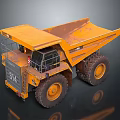 Large Yellow Mining Dump Truck A Heavy Duty Utility Vehicle With Big Tires