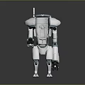 Game Movie Robot Character With Futuristic White And Blue Mechanical Design Transparent Cockpit