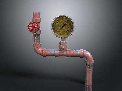 Pipe water pipe valve iron pipe fitting flange tee joint pipe water pipe valve 3d model