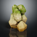 Natural Green Beige Yellow Irregular Shaped Stone Stacked Decorative Display Piece