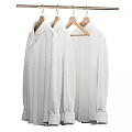Classic White Shirts Hanging Neatly On Wooden Hangers For Daily And Formal Wear