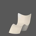 Modern White Lounge Chair With Sleek Curved Design For Home Interior Comfortable Use