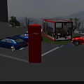 SAIC Audi Car Display With Blue Sedan And SUV Models In Parking Area