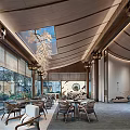 New Chinese-style reception area sales department 3d model