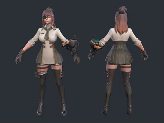 Girl Inventor 3d model