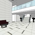 Modern Office Building Entrance With Glass Facade Black Gate Car And Trees