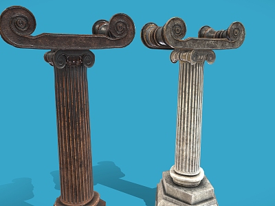 Roman column 2 marble Roman column stone column model