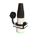 Industrial Equipment Featuring Black Conical Top White Body And Durable Mounting Base