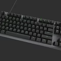 Premium Mechanical Computer Keyboard With Green Backlit Keys And Numeric Keypad