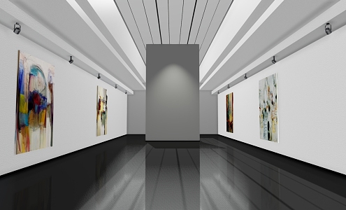 Art Exhibition Hall Culture Exhibition Hall Museum Painting Exhibition 3d model